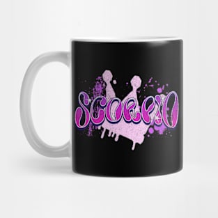 Scorpio Queen Graffiti Crown Zodiac Sign Astrology Birthday Mug